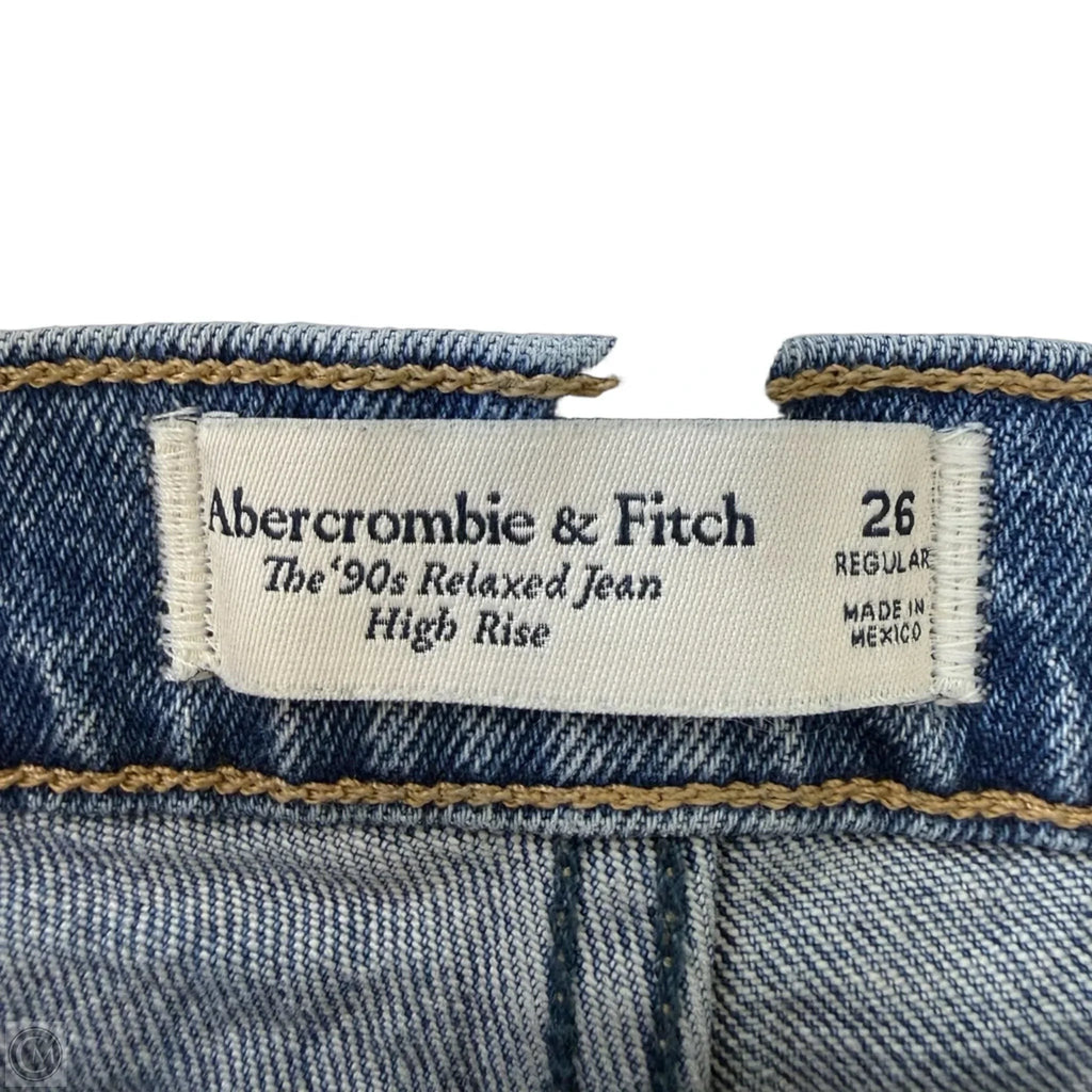 Jeans 90s relaxed high rise Straight By Abercrombie And Fitch In Blue Denim, Size: 2