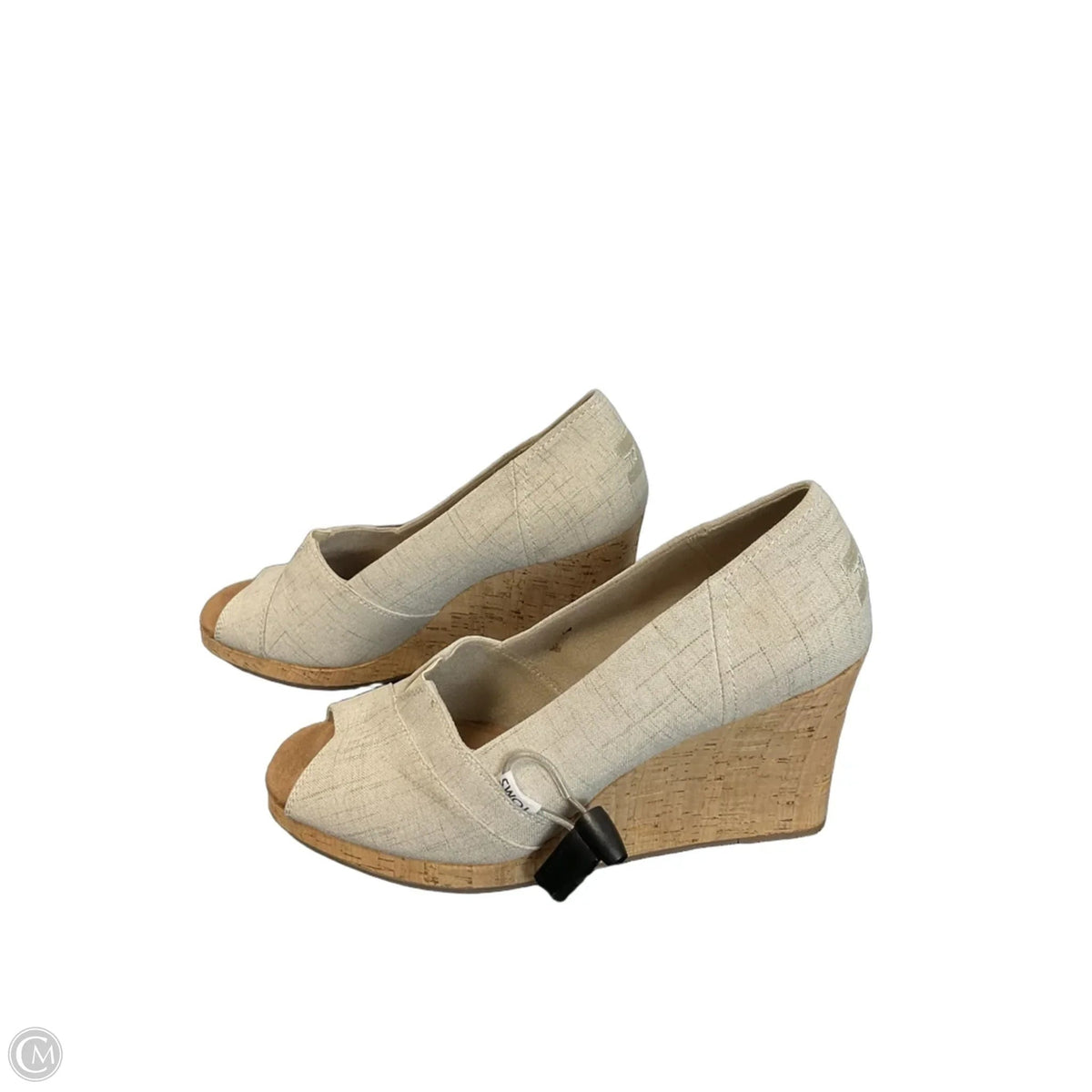 Sandals Heels Wedge By Toms In Cream, Size: 11