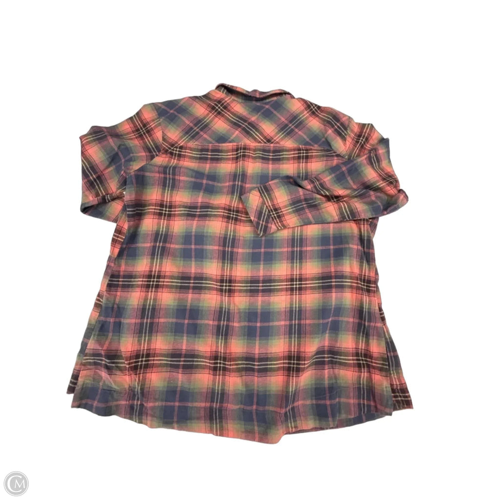 Top Long Sleeve By Columbia In Plaid Pattern, Size: Xxl