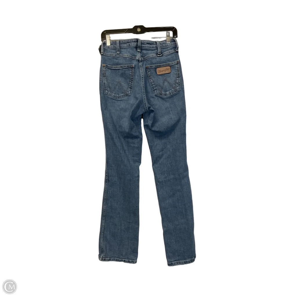 Jeans Boot Cut By Wrangler In Blue Denim, Size: 4