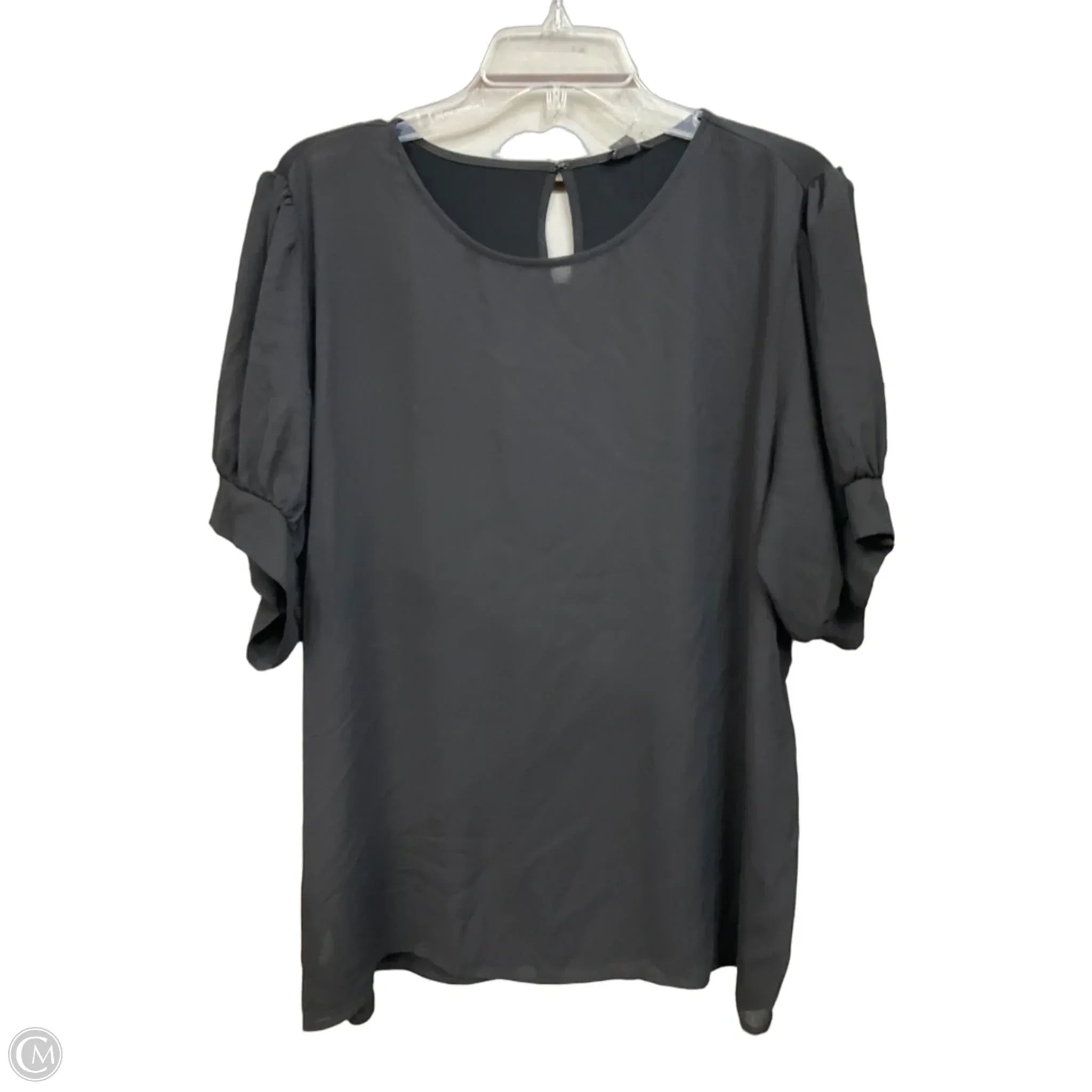 Top Short Sleeve By Ann Taylor In Black, Size: Xl