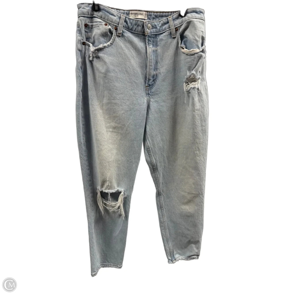 Jeans Boyfriend By Abercrombie And Fitch In Blue Denim, Size: 12