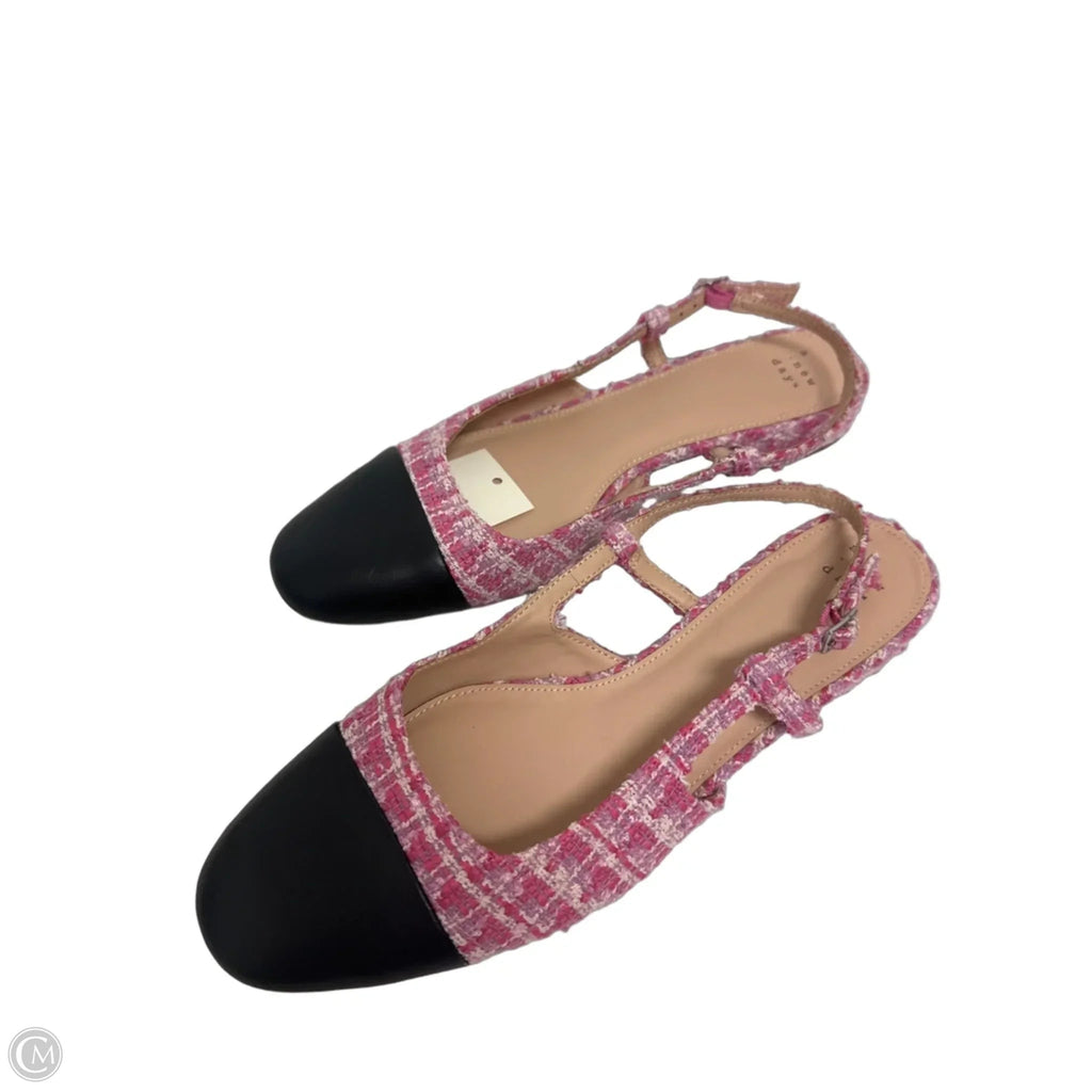 Shoes Flats By A New Day In Black & Pink, Size: 9