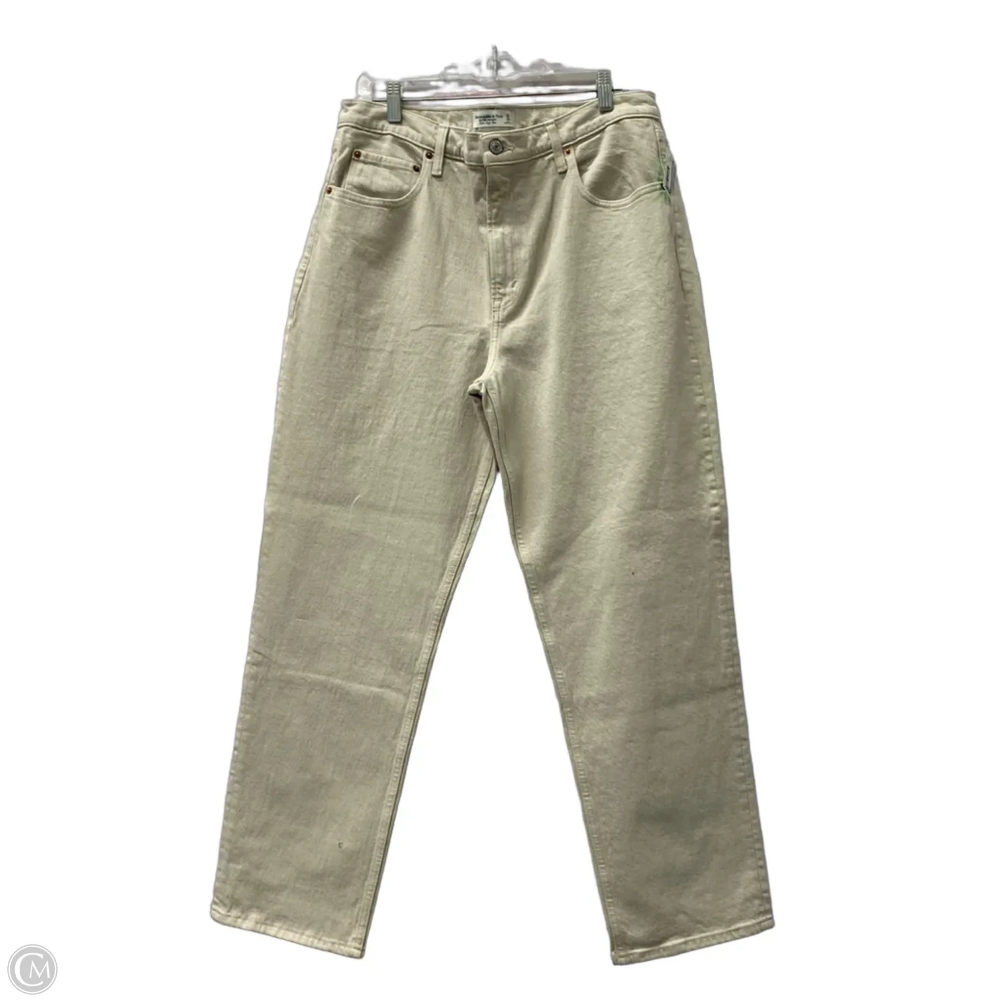 Jeans Wide Leg By Abercrombie And Fitch In Tan, Size: 14 short