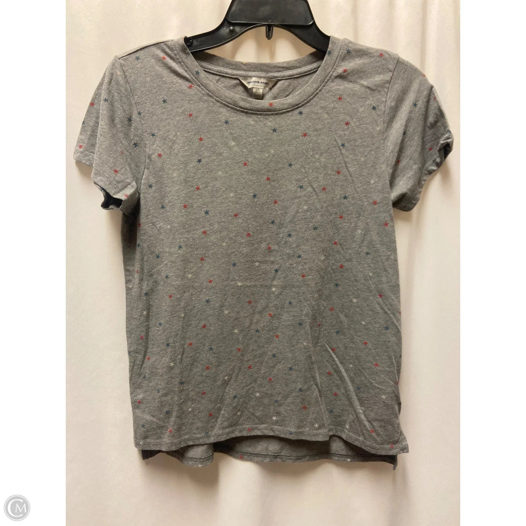 Top Short Sleeve By Lucky Brand In Grey, Size: S
