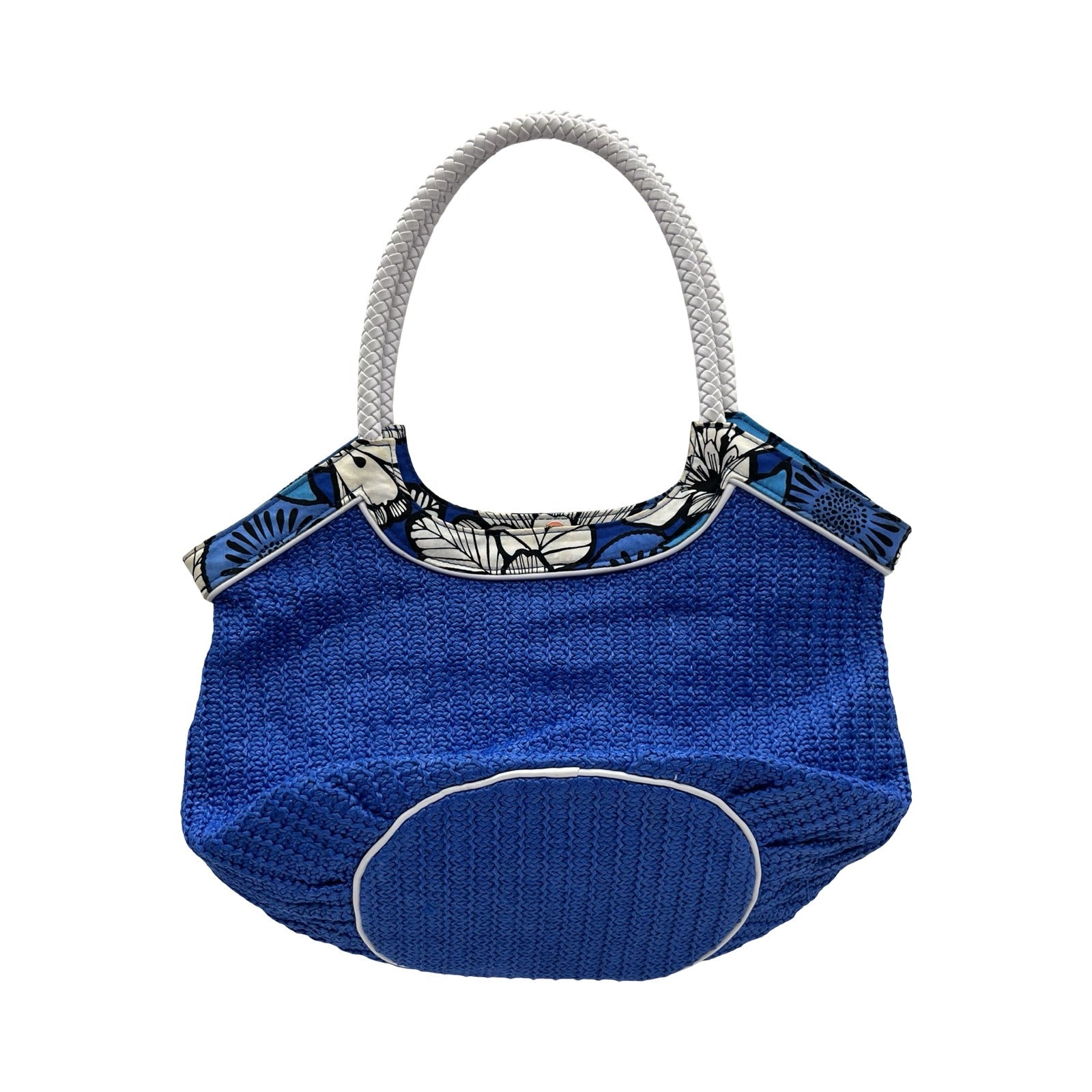 Handbag By Vera Bradley In Blue & White, Size:Medium