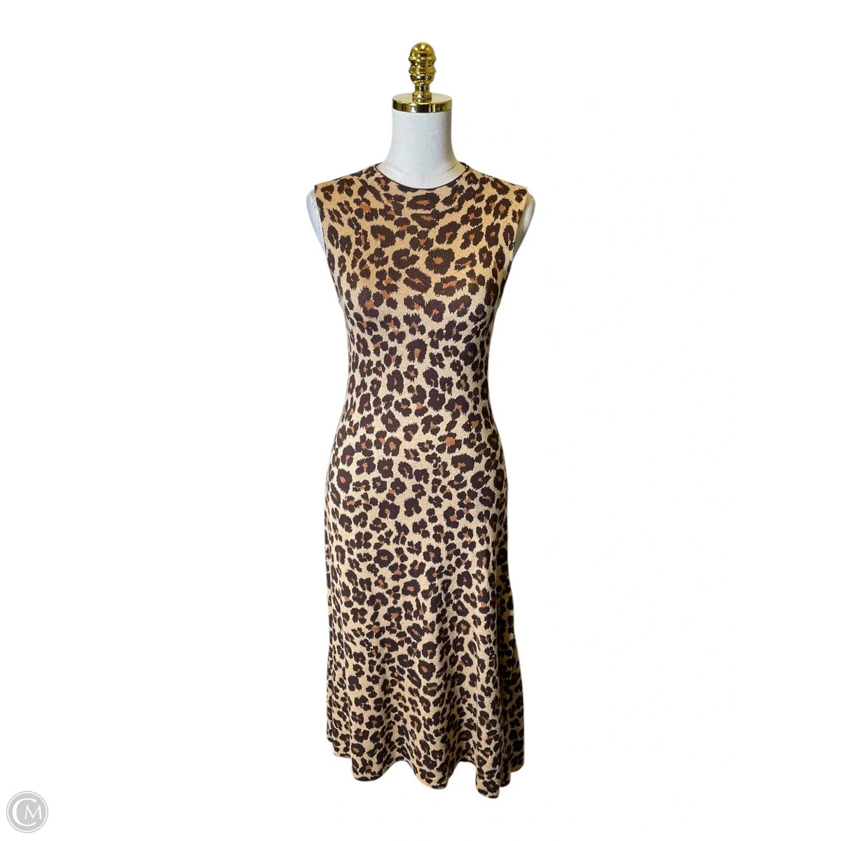 Dress Casual Midi By Ann Taylor In Animal Print, Size: Mp