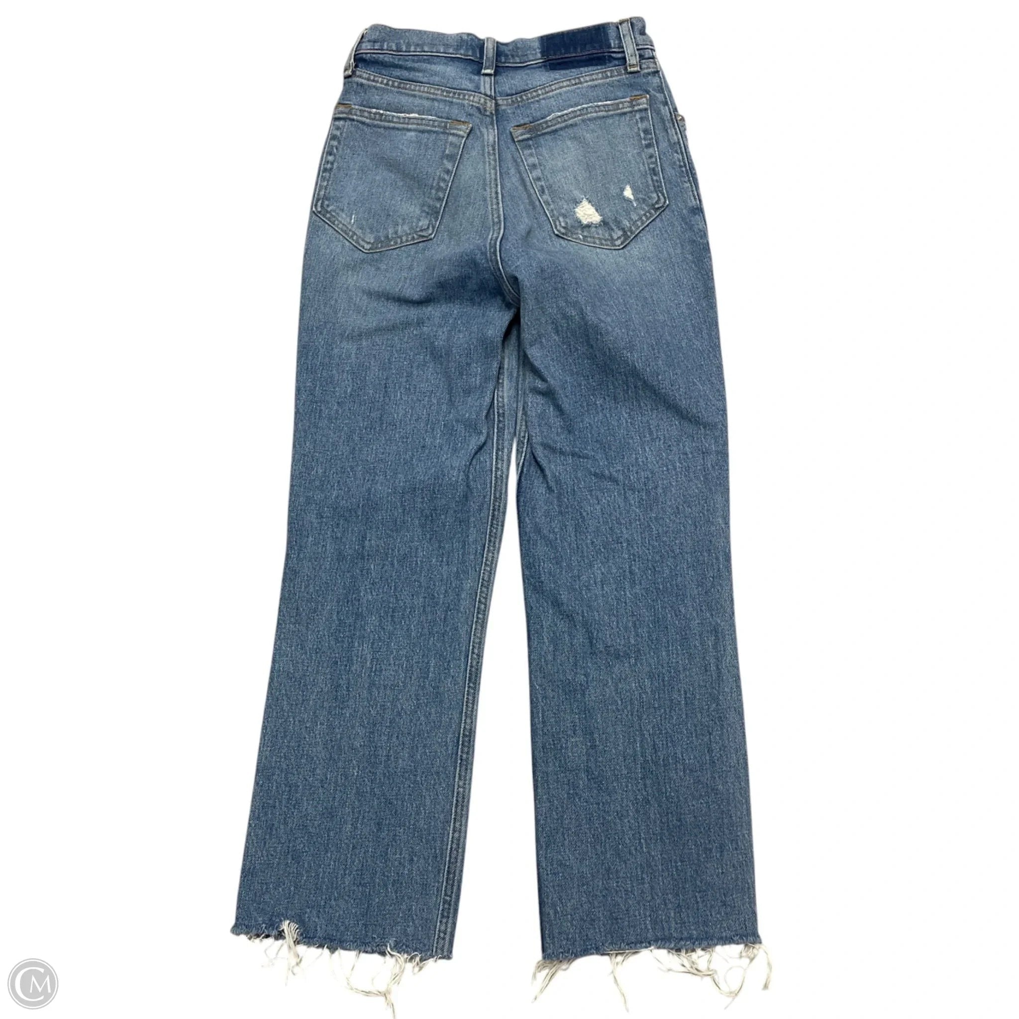 Jeans Straight By Abercrombie And Fitch In Blue Denim, Size: 0