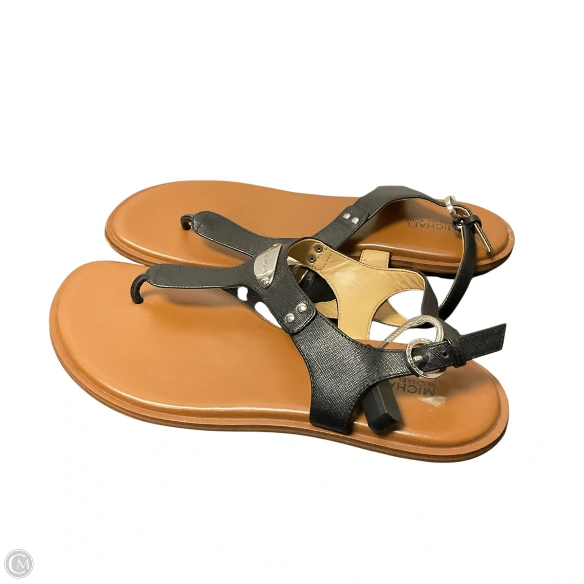 Sandals Flats By Michael By Michael Kors In Black, Size: 9