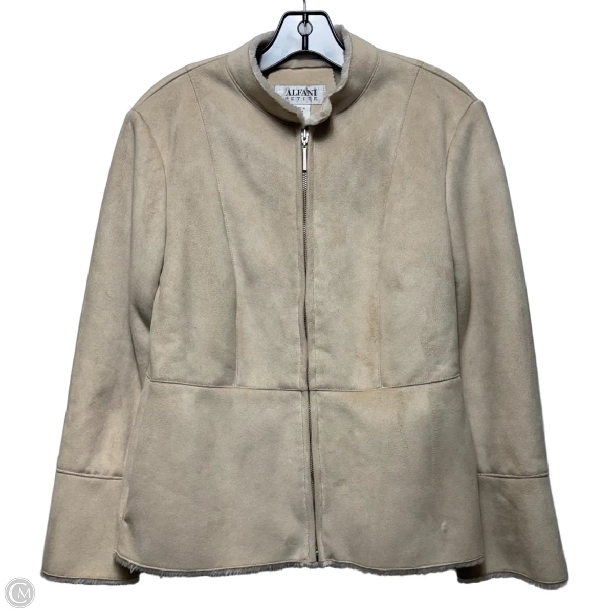 Coat Faux Fur & Sherpa By Alfani In Tan, Size: S