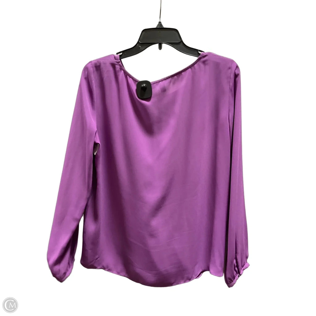 Top Long Sleeve By Banana Republic In Purple, Size: M