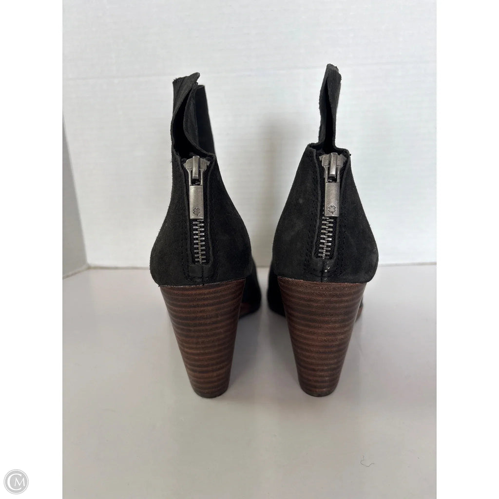 Sandals Heels Wedge By Lucky Brand In Black, Size: 8.5