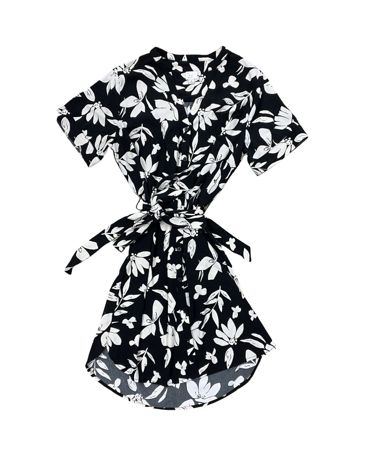 Dress Casual Midi By A New Day In Black & Cream, Size:M