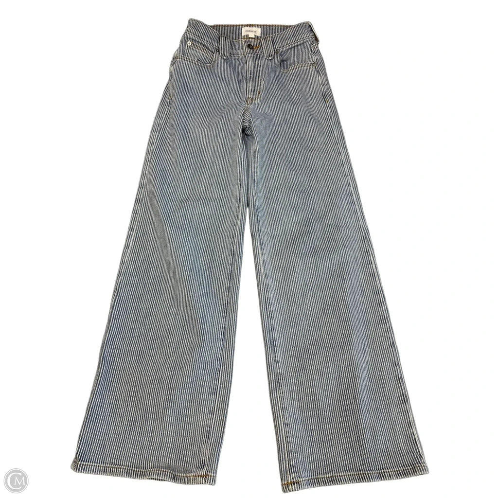 Jeans Wide Leg By Evereve In Blue Denim, Size: 0