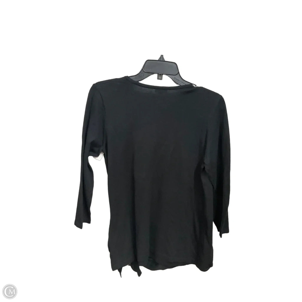 Top Long Sleeve By J. Jill In Black, Size: S