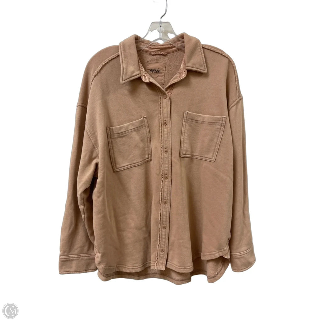 Jacket Shirt By Aerie In Orange, Size: Sp