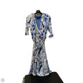Dress Casual Midi By Lauren By Ralph Lauren In Blue, Size: L