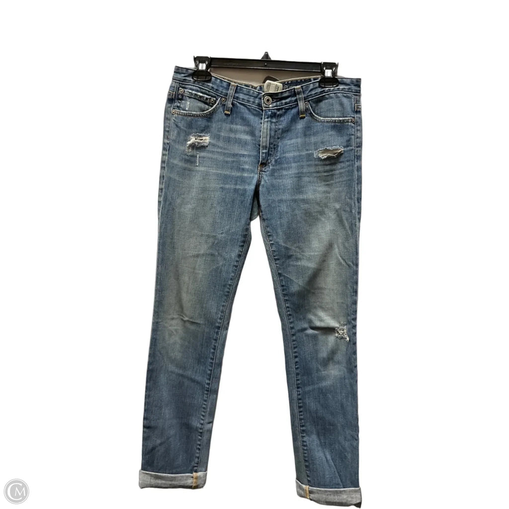 Jeans Straight By Adriano Goldschmied In Blue Denim, Size: 6