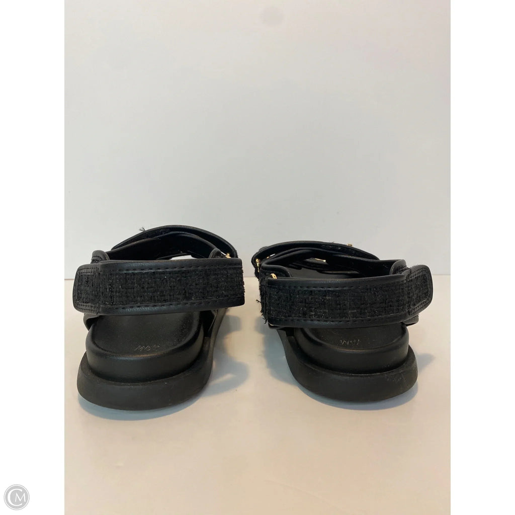 Sandals Flats By H&m In Black, Size: 7.5
