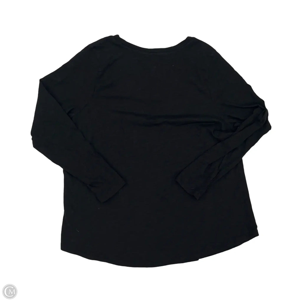 Top Long Sleeve By Sonoma In Black, Size: Xl