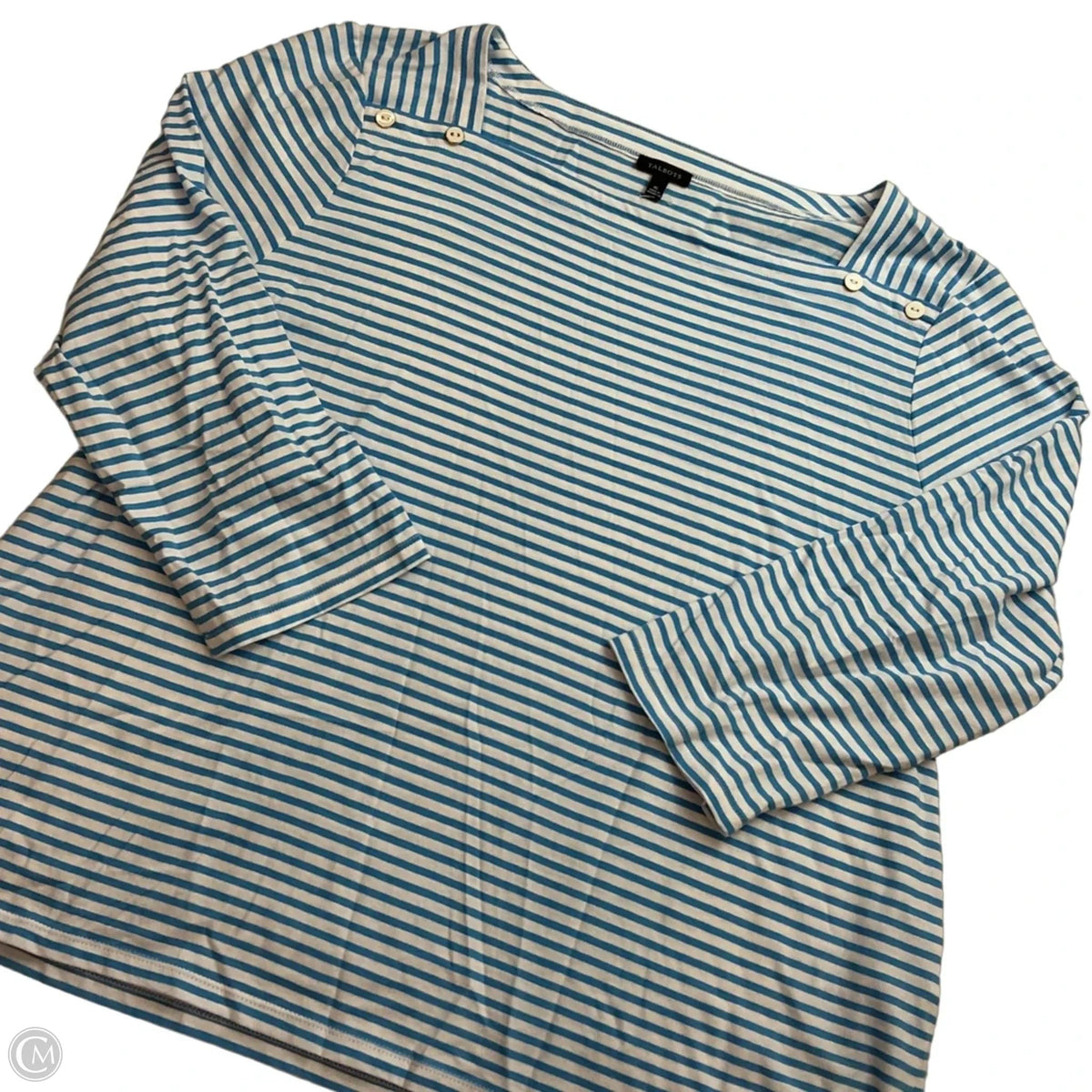 Top Long Sleeve Basic By Talbots In Striped Pattern, Size: Xl