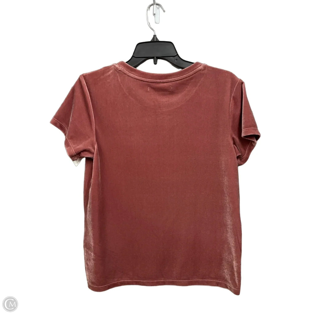Top Short Sleeve By Abercrombie And Fitch In Rose Gold, Size: Xs