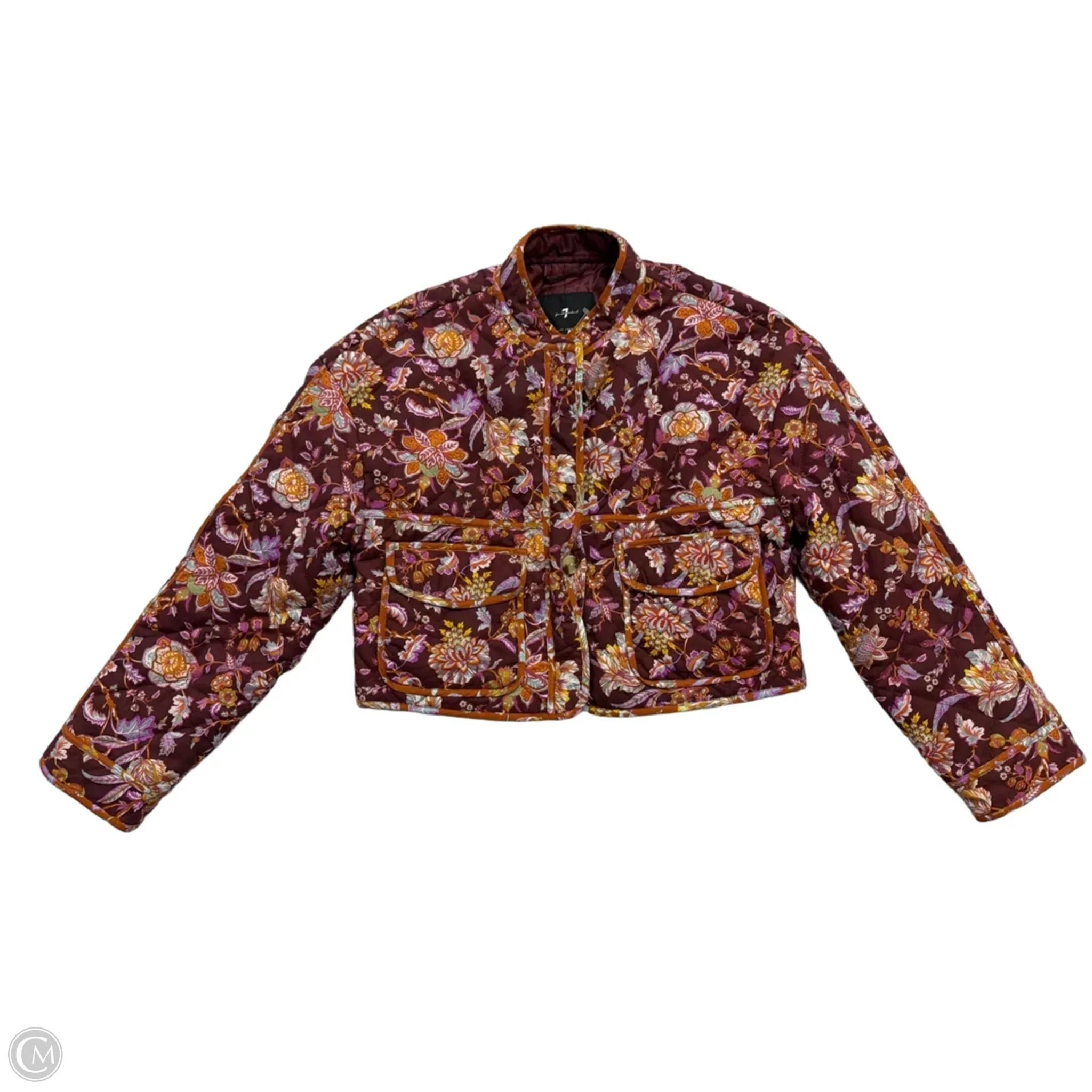 Jacket Puffer & Quilted By 7 For All Mankind In Multi-colored, Size: S