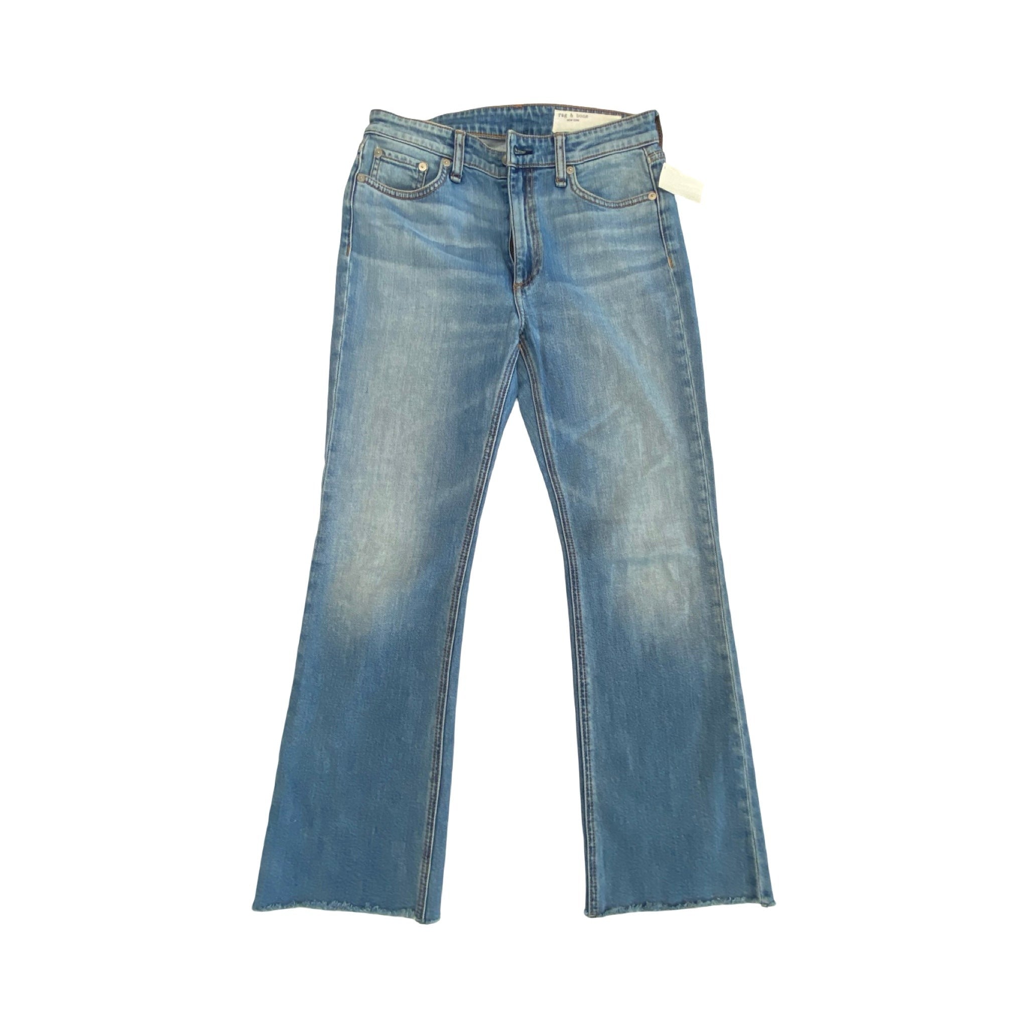 Jeans Flared By Rag And Bone In Blue Denim, Size:4