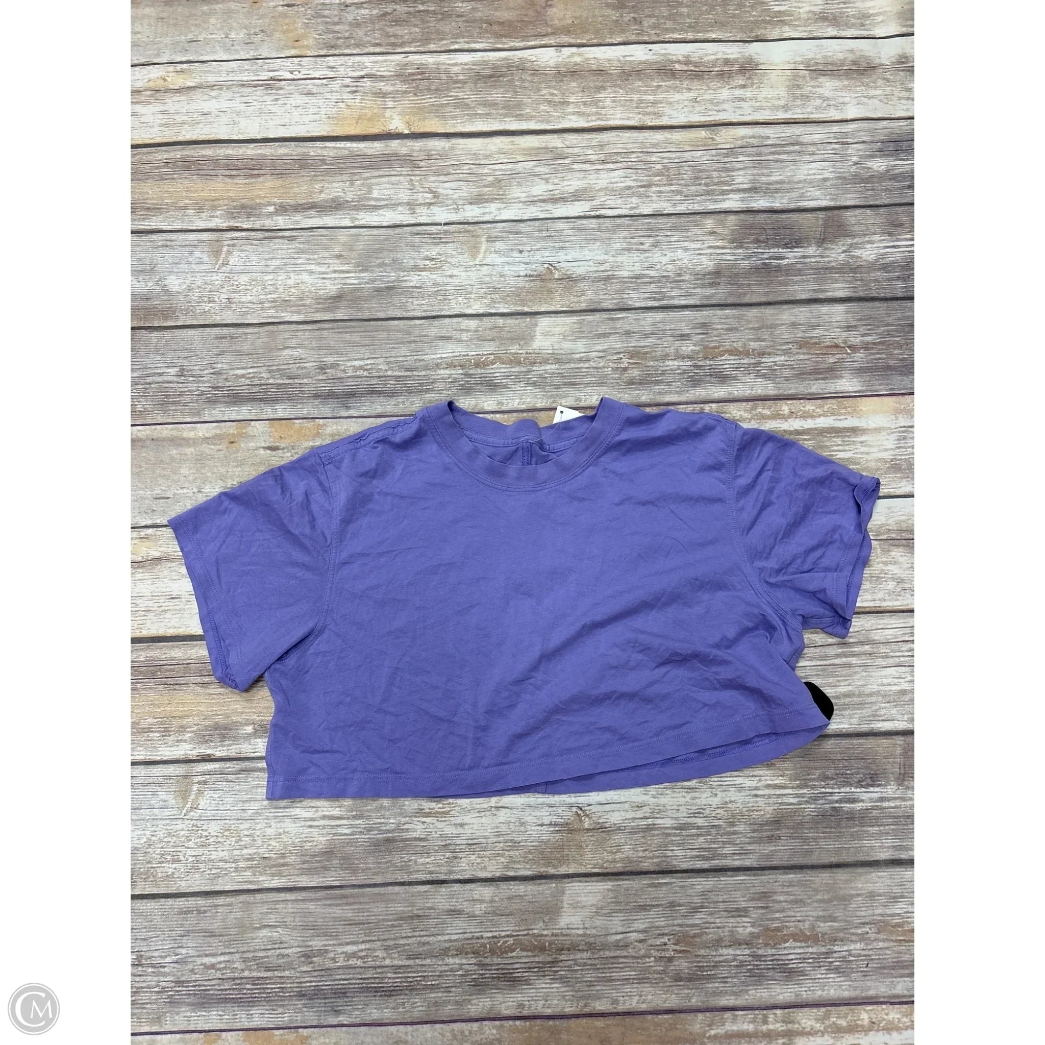 Athletic Top Short Sleeve By Lululemon In Purple, Size: S