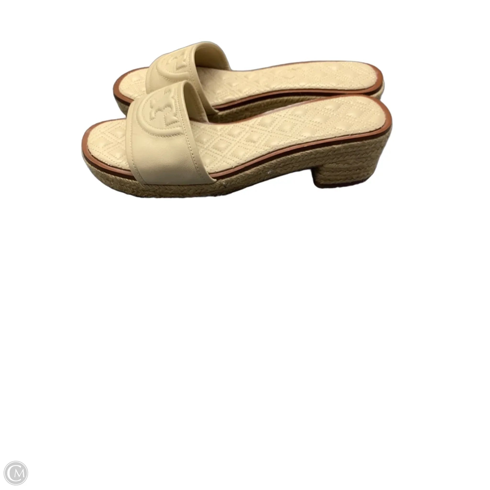 Sandals Designer By Tory Burch In Cream, Size: 9