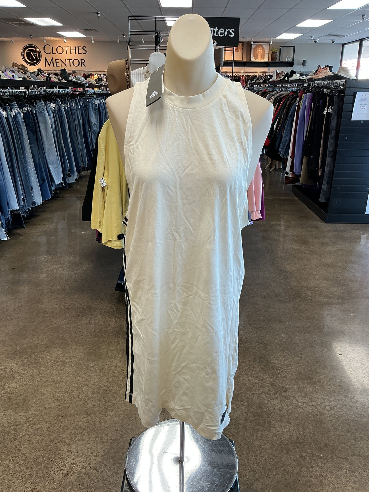 Athletic Dress By Adidas In Cream, Size:S