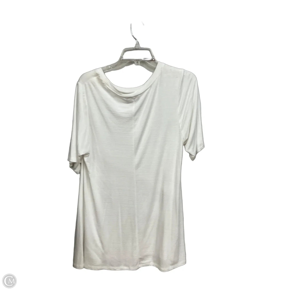 Top Short Sleeve Basic By Lane Bryant In White, Size: 1x