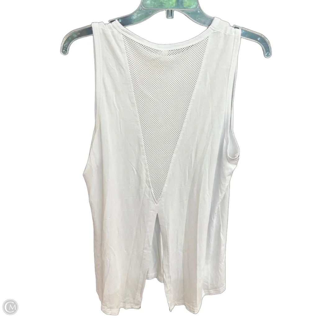 Athletic Tank Top By Clothes Mentor In White, Size: L