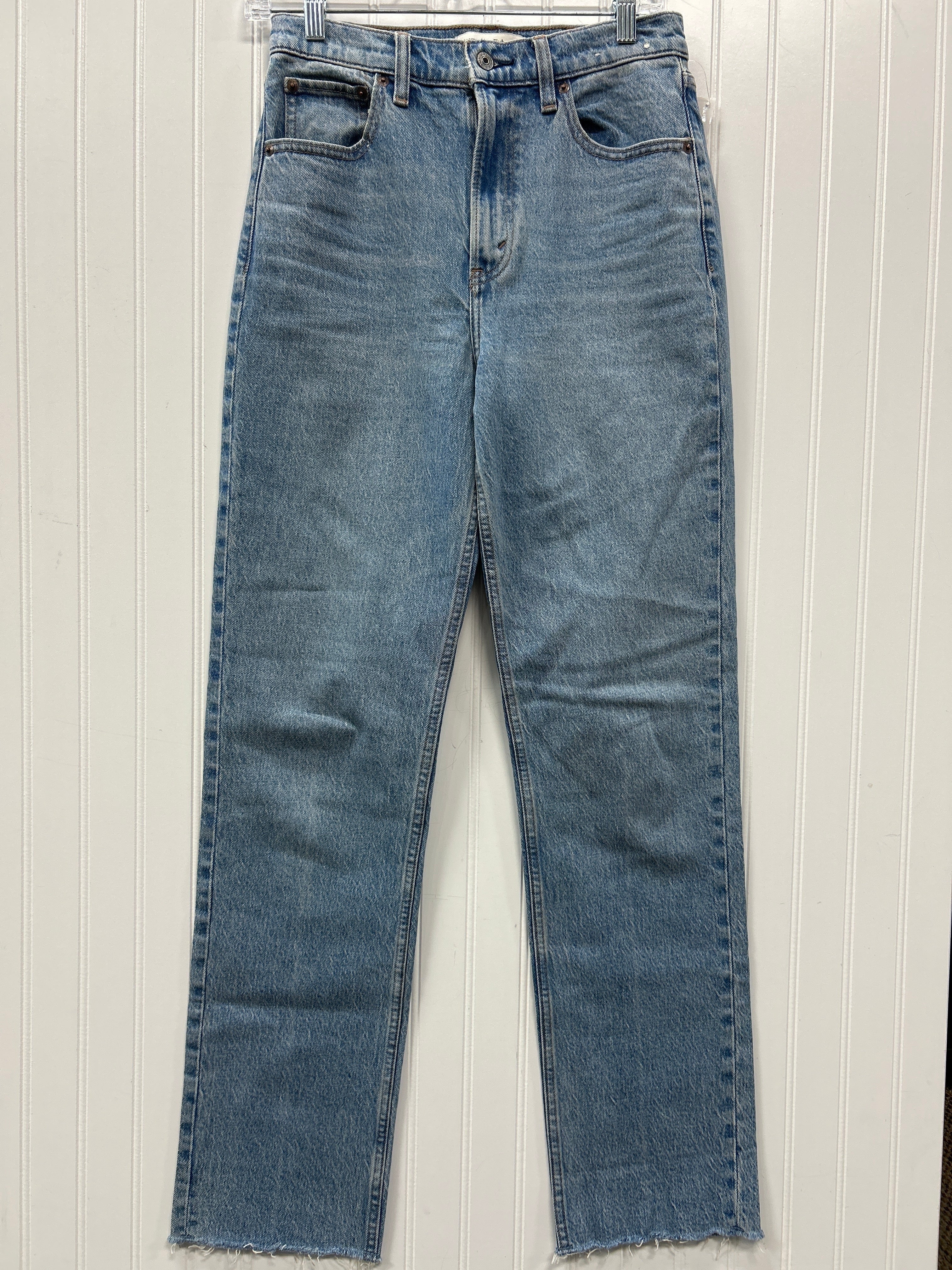 Jeans Straight By Abercrombie And Fitch In Blue Denim, Size:4L