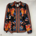 Top Long Sleeve By Braeve In Blue & Orange, Size: S
