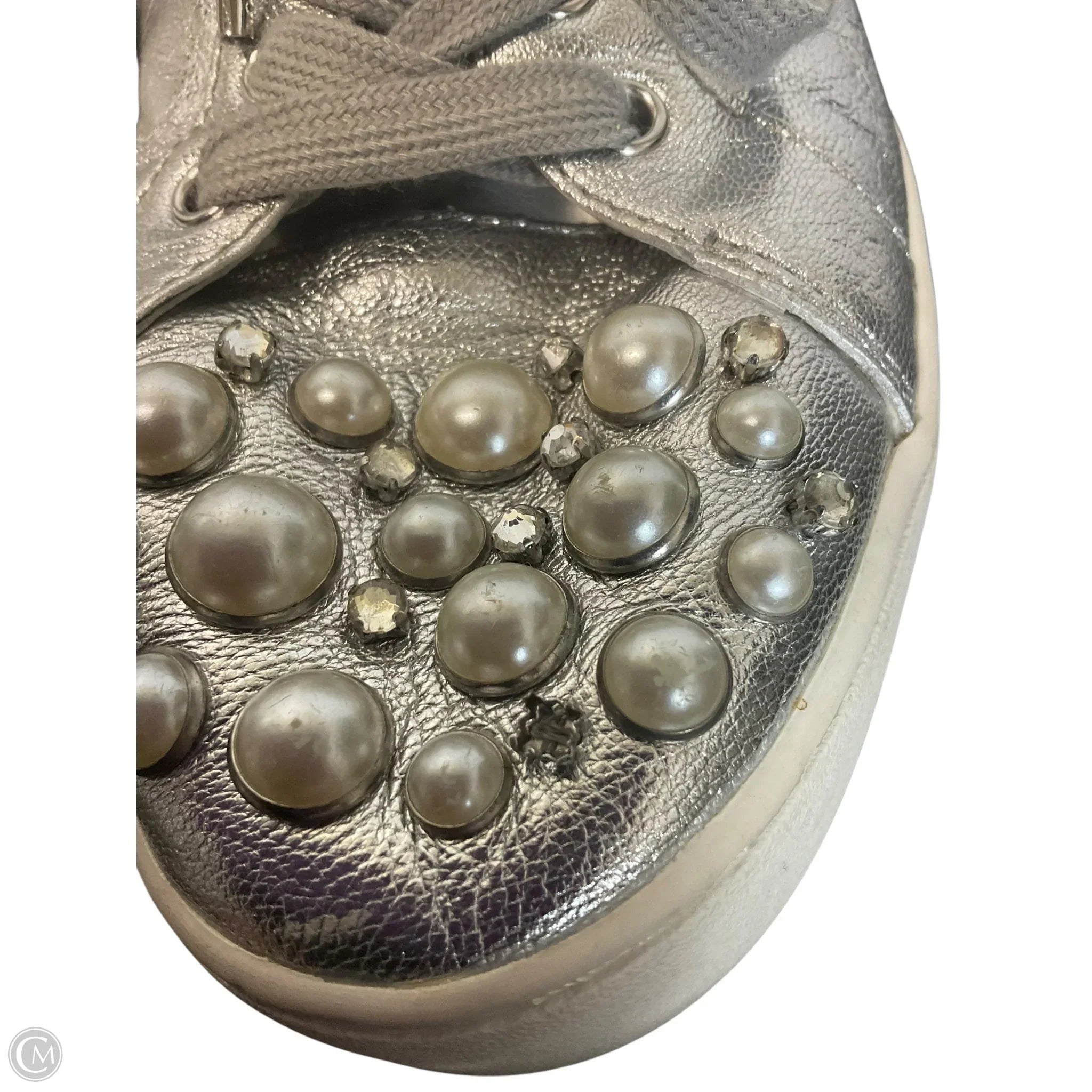 Shoes Designer By Michael Kors In Silver, Size: 9.5