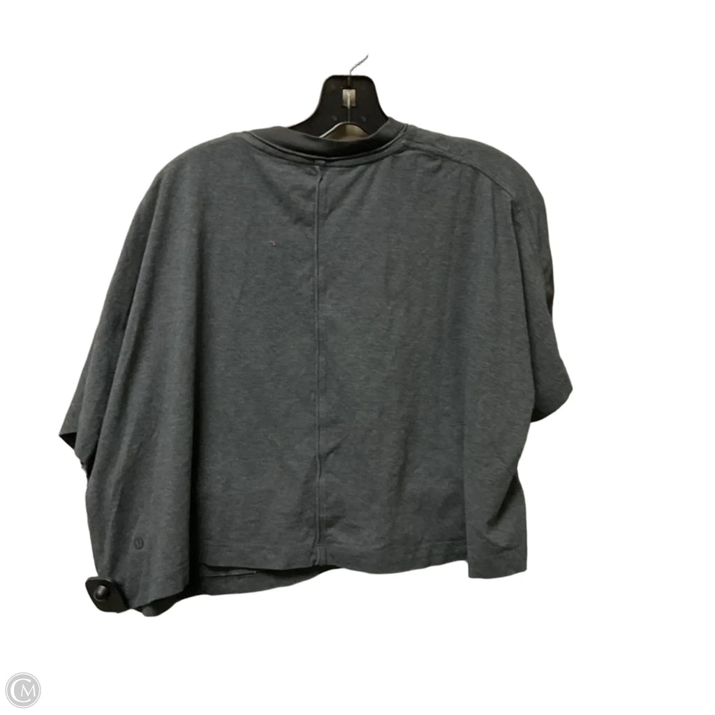 Top Short Sleeve By Lululemon In Grey, Size: M