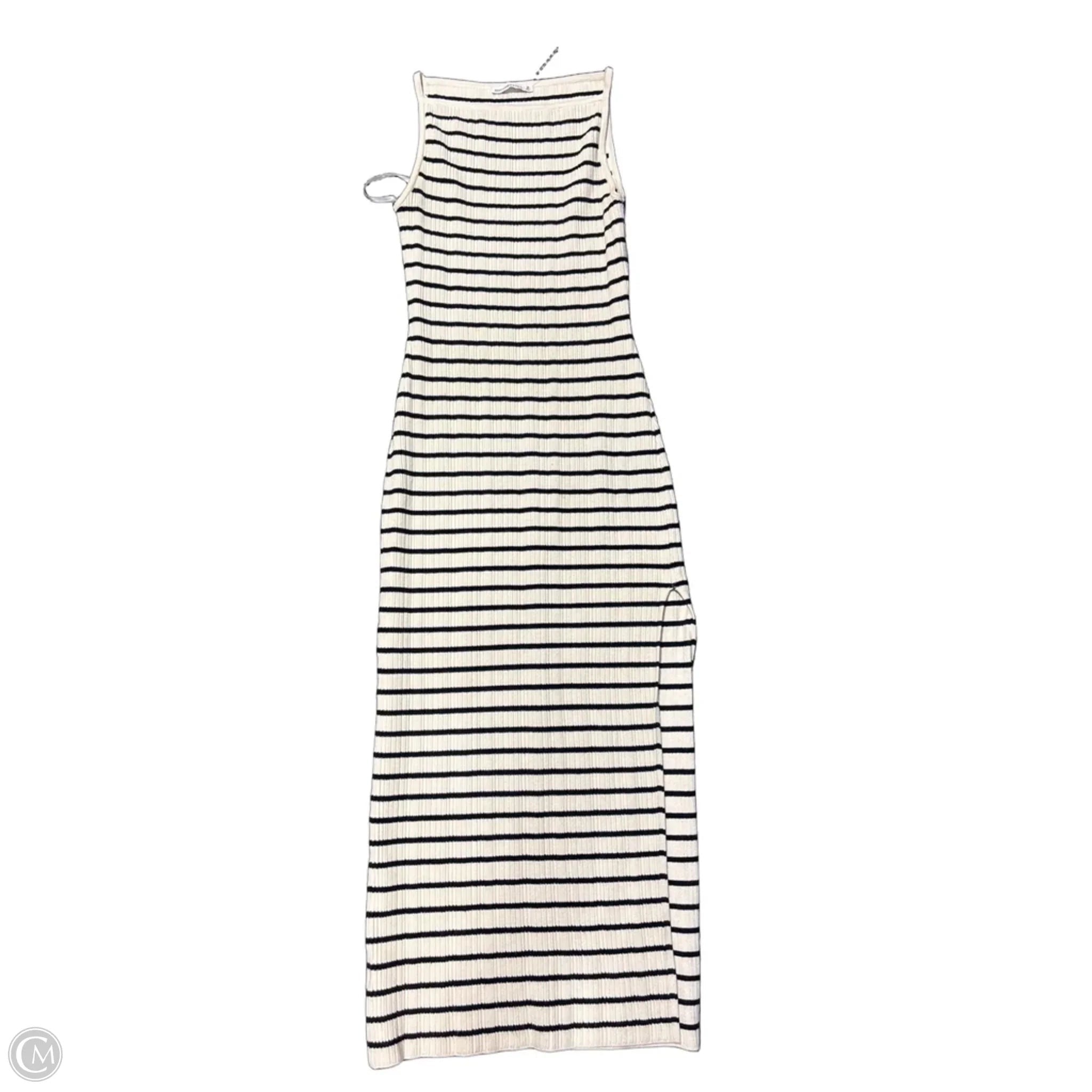 Dress Casual Maxi By Abercrombie And Fitch In Black & Tan, Size: M