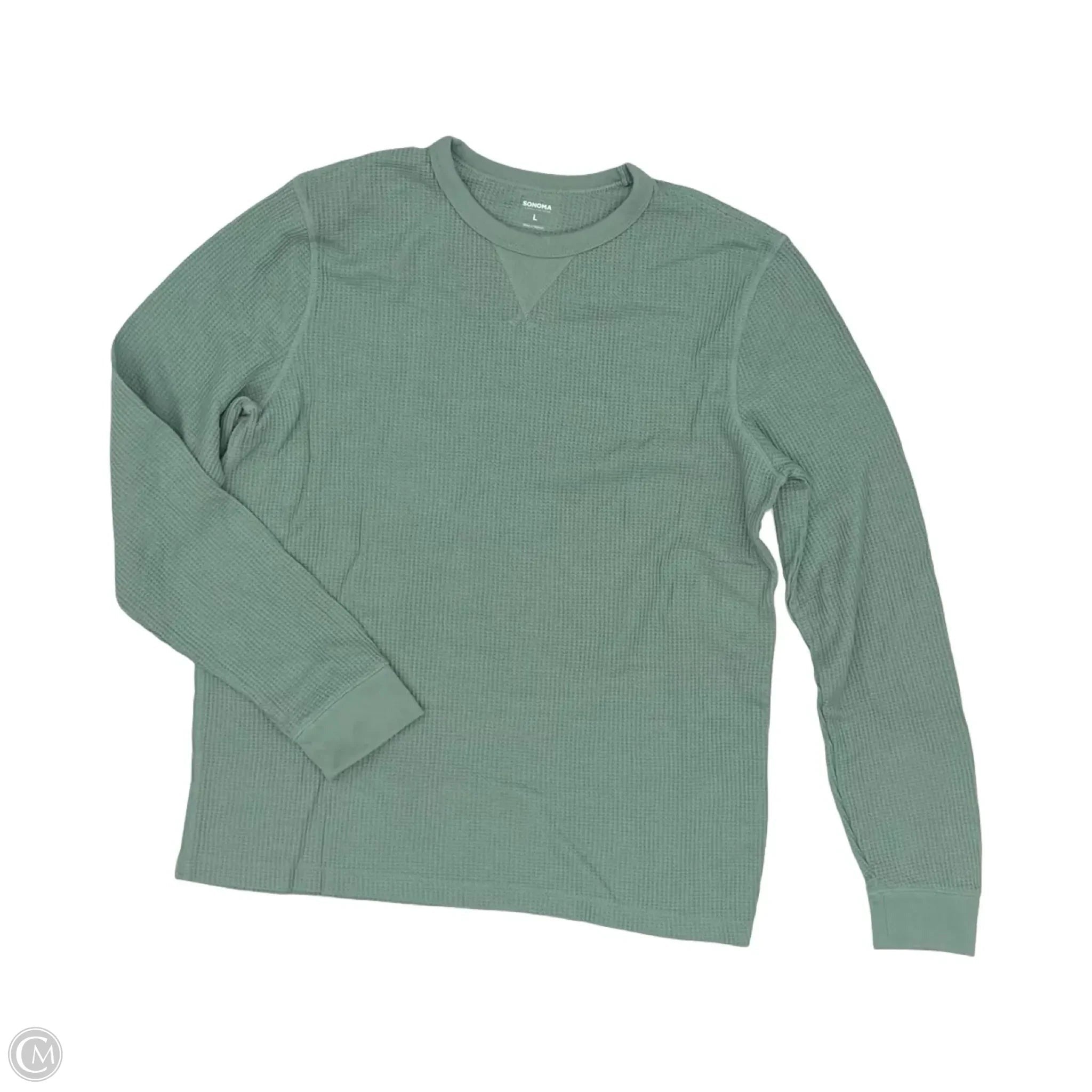 Top Long Sleeve By Sonoma In Green, Size: L