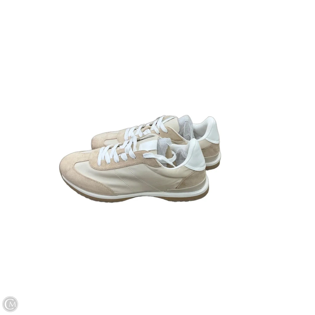Shoes Sneakers By Just Fab In Tan & White, Size: 11