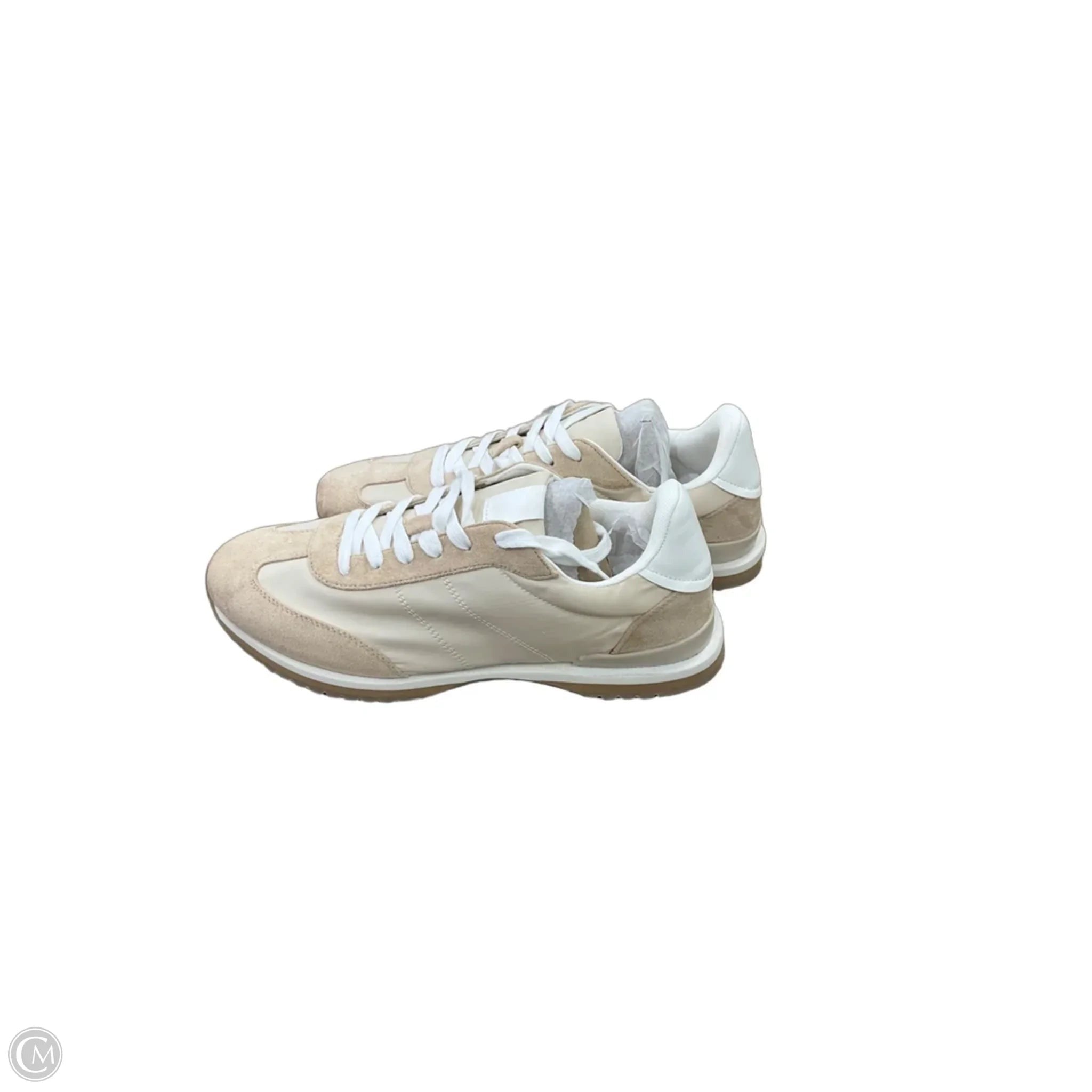Shoes Sneakers By Just Fab In Tan & White, Size: 11