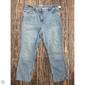 Jeans Straight By Abercrombie And Fitch In Blue Denim, Size: 18 Short