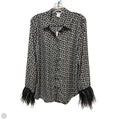 Blouse Long Sleeve By Clothes Mentor In Black & White, Size: L