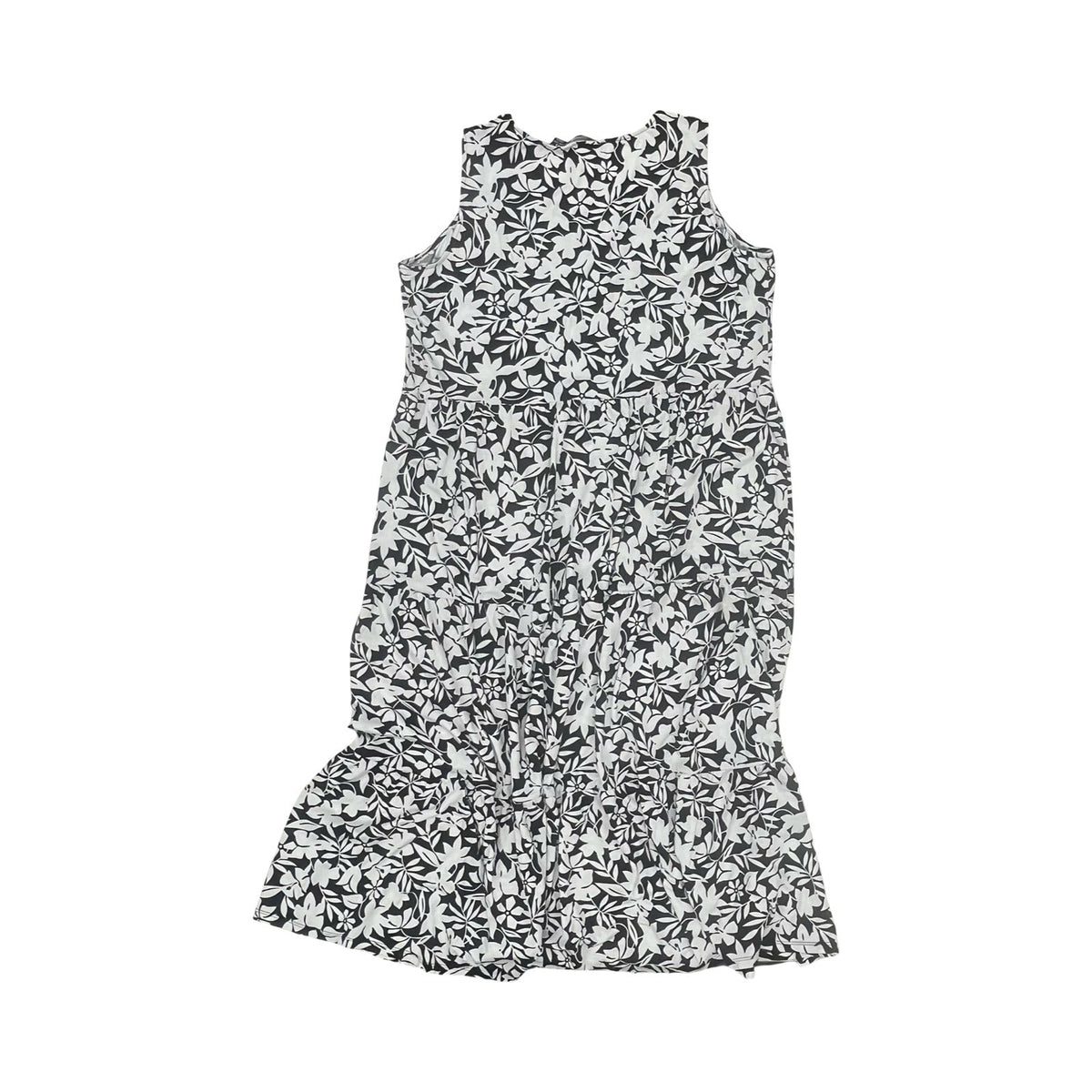 Dress Casual Midi By Lands End In Black & White, Size:2X