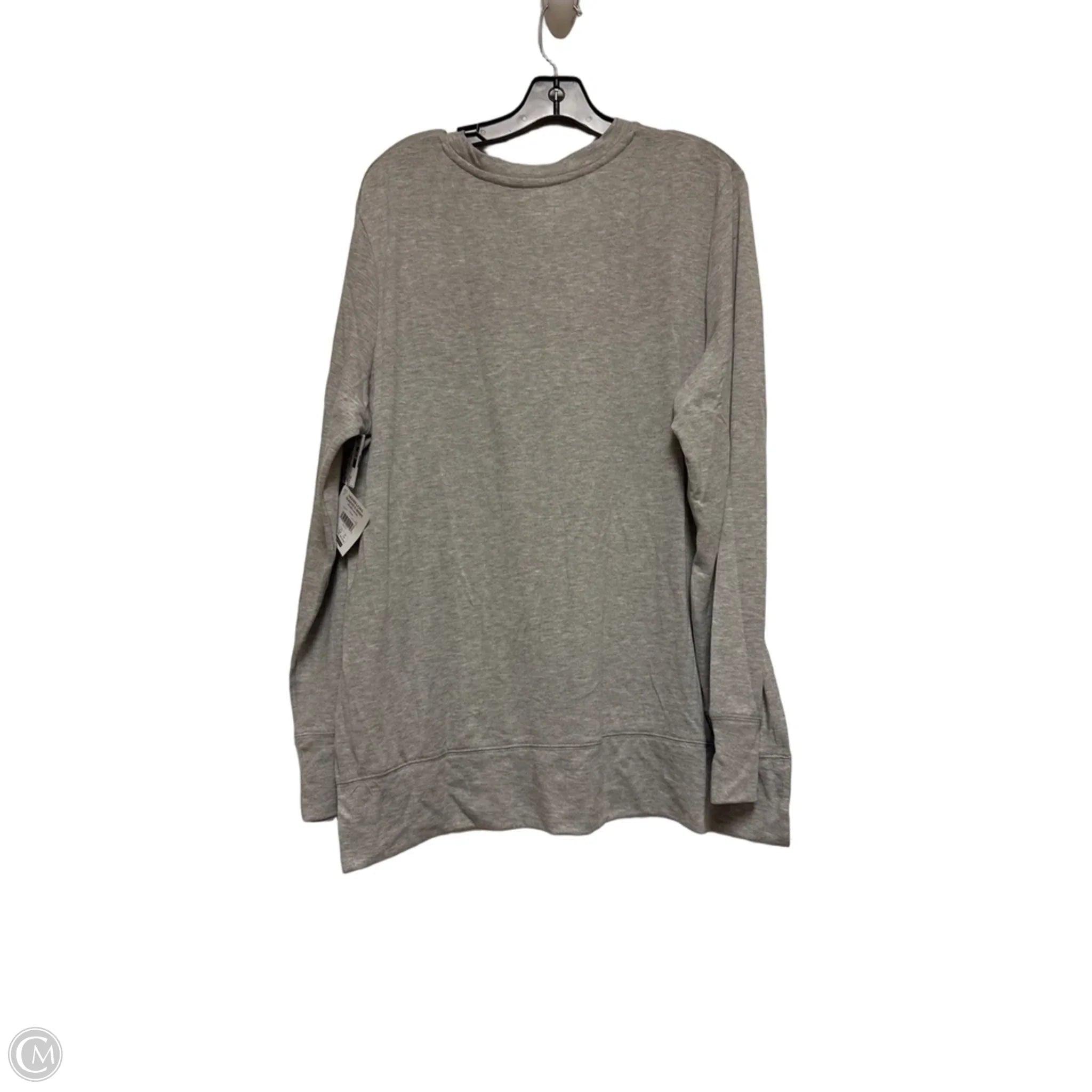 Top Long Sleeve By Clothes Mentor In Grey & Orange, Size: Xl