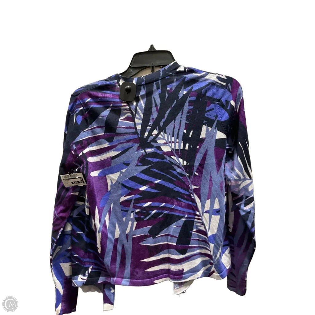 Cardigan By Chicos In Blue & Purple, Size: S