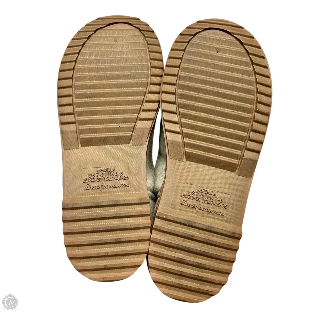Slippers By Dearfoams In Tan, Size: 7/8
