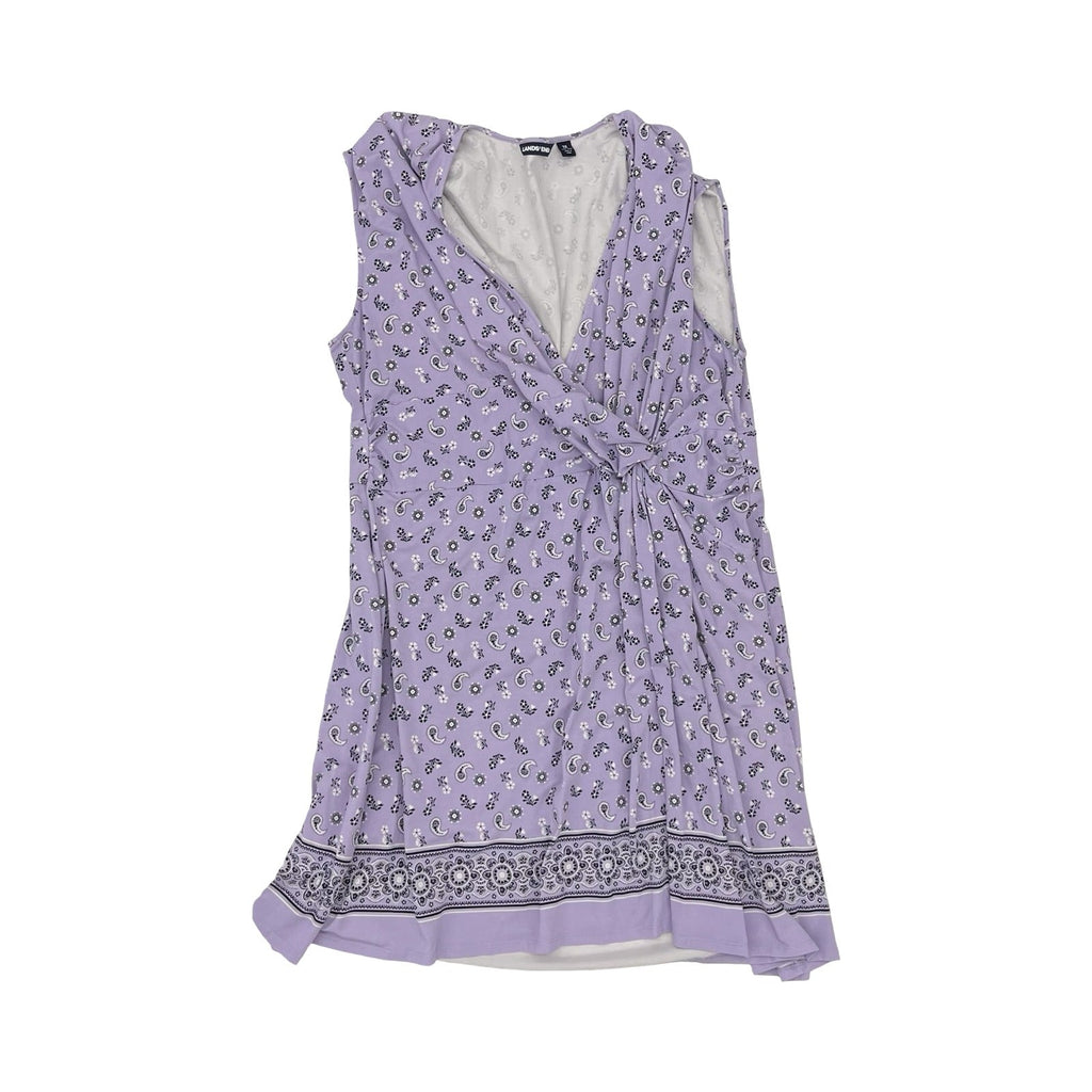 Dress Casual Short By Lands End In Purple, Size:3X