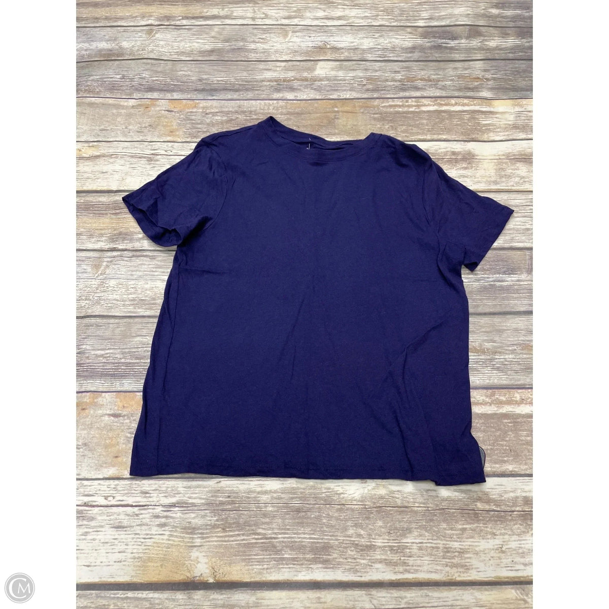Top Short Sleeve Basic By A New Day In Blue, Size: S