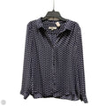 Blouse Long Sleeve By Loft In Navy, Size: L